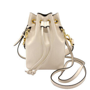 Fendi Montresor Shoulder Bag White Leather